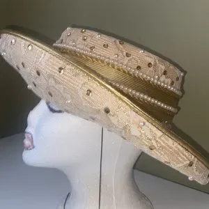 - Beautiful Natural Straw Church Dress Hat by Whittall and Shon Whittall & Shon | Accessories | Gorgeous Natural Straw  main image 4